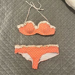Victoria Secret underwire polka dot bikini